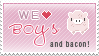 WeHeartBoys (and bacon!) Stamp by TinyOmelet