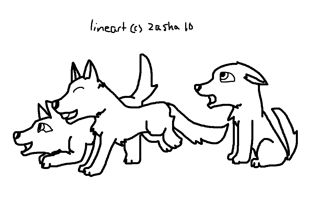 3pups lineart.PNG