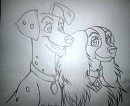 Perdita et Lady (Sketch) 