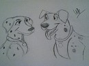 Sketch - Perdita and Pongo
