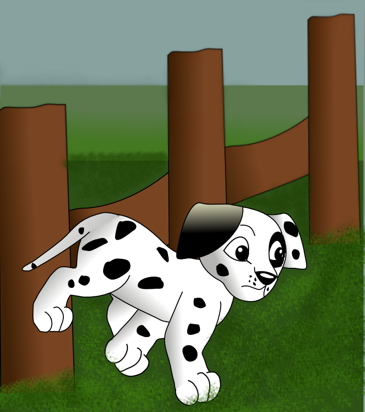 Chiot escaping