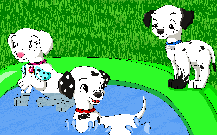 Playing in the pool!