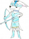 Cadpig as The Blue Warrior