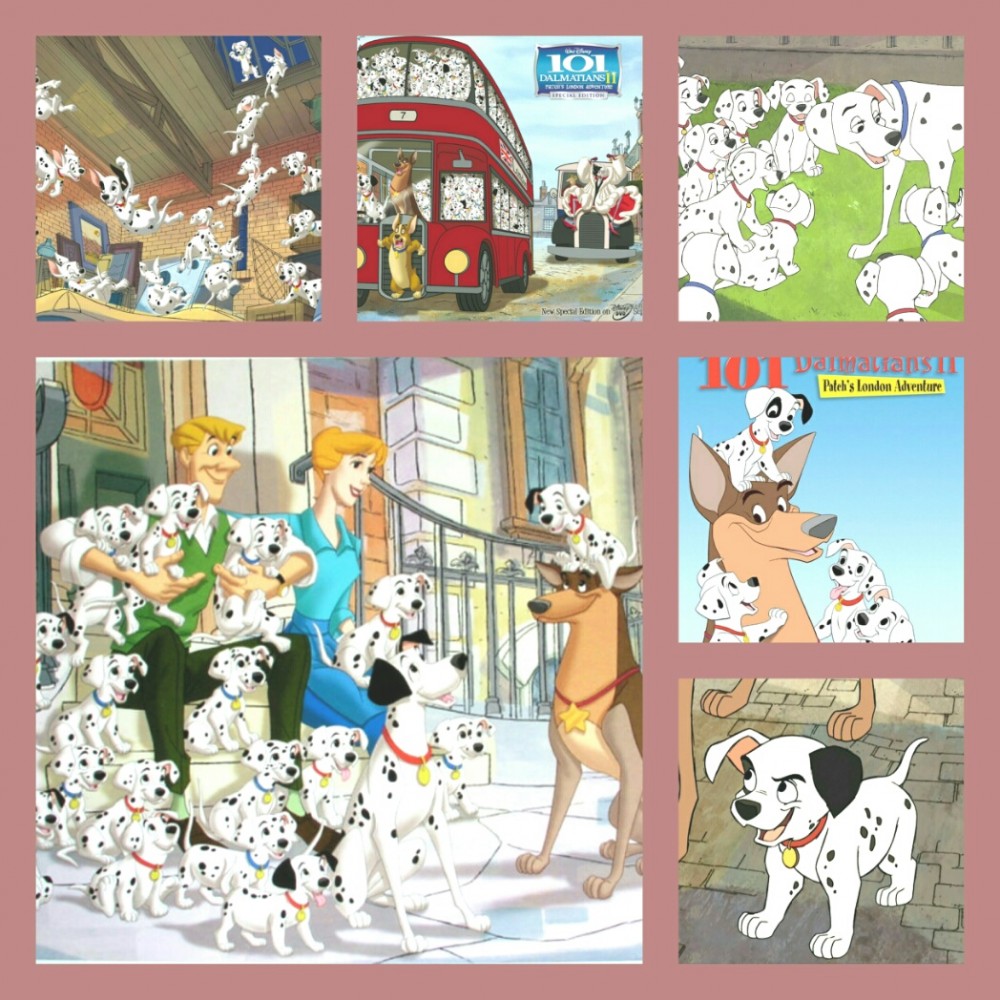 Patch's London adventure collage
