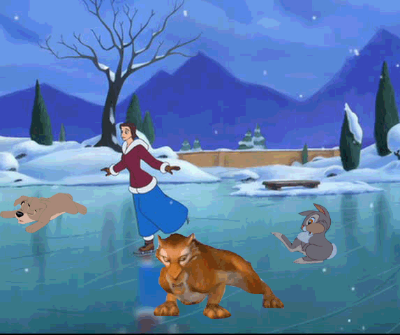 Belle , prof de patinage 
