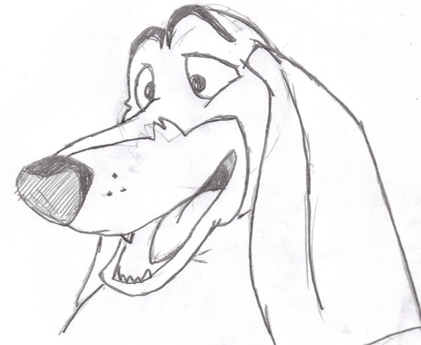 Itchy head shot doodle