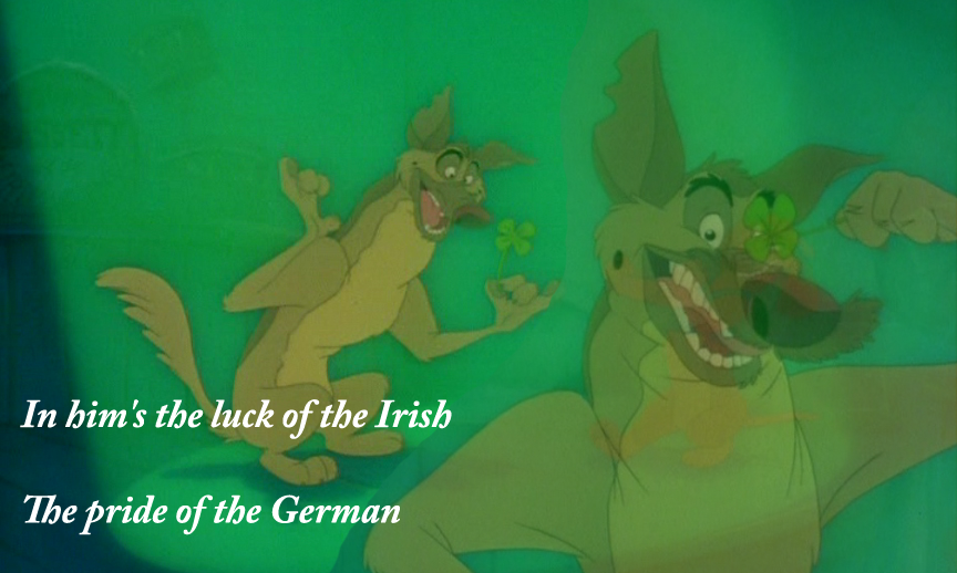 In him's the luck of the Irish