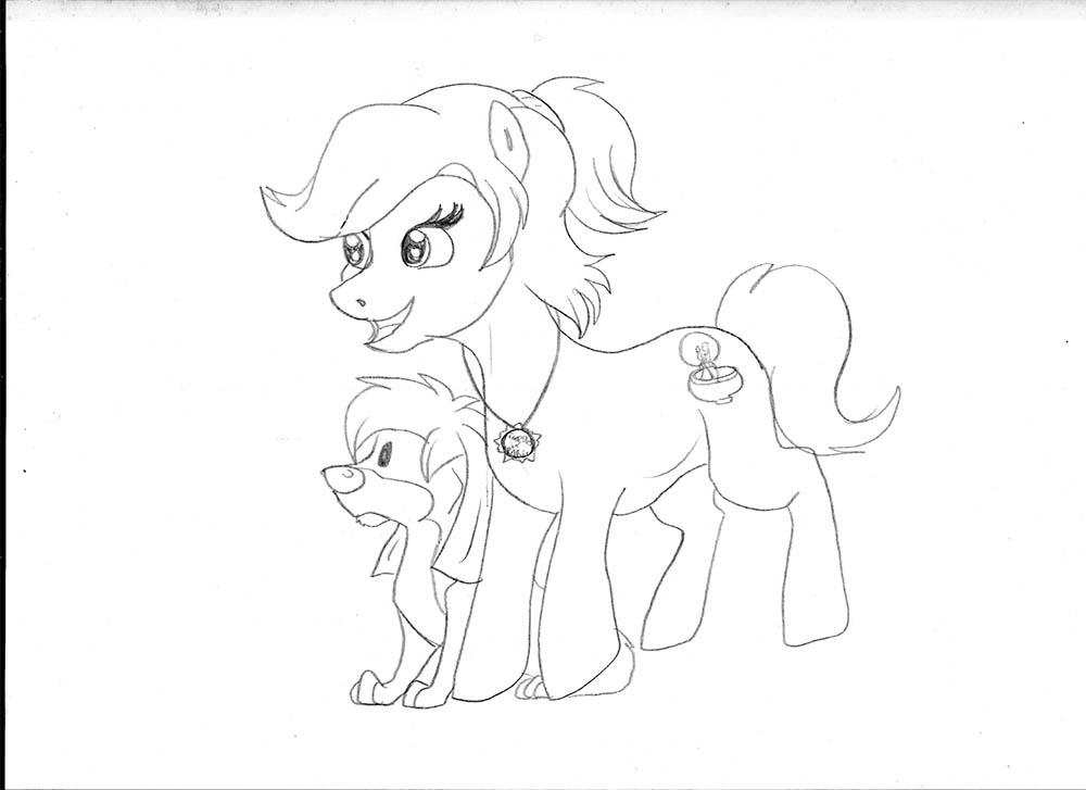 Anya et Puka en poney