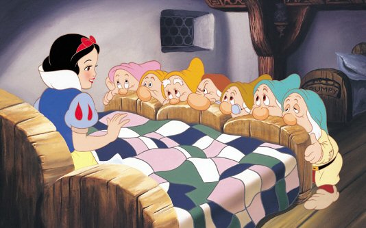 A frame from "Snow White and the Seven Dwarfs"