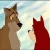 wolf and dog