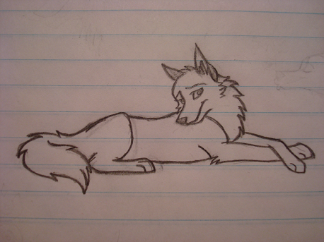 laying down