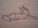 laying down