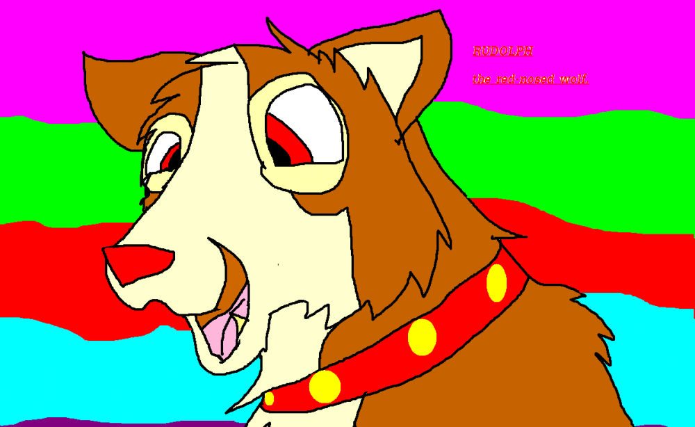 Rudolph the red-nosed wolf
