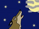 Balto howling at the moon