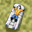Steele relaxing