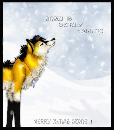 Snow is gently falling....
