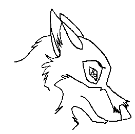 Wolf Head Lineart