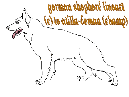 my german shepherd line art