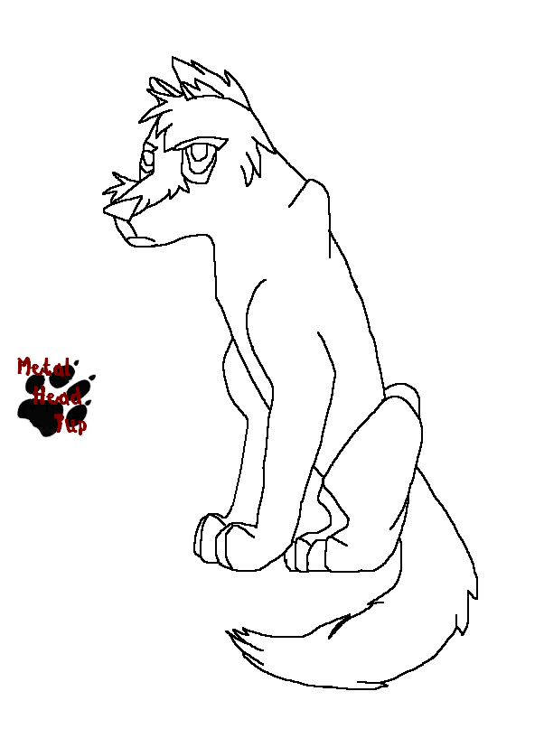Angrym puppy sketch lineart