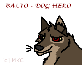 Balto sketch -- done in MS Paint