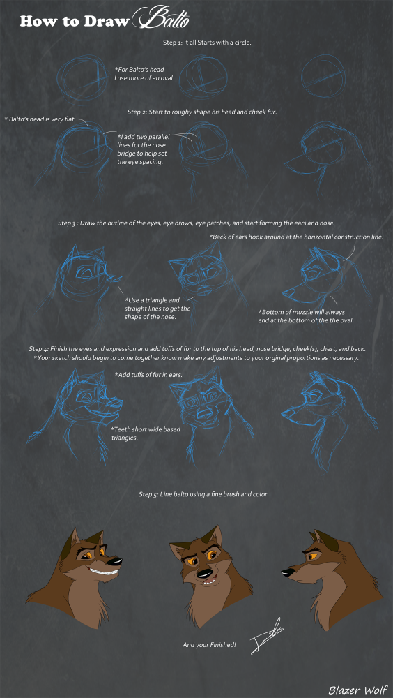 How to draw Balto