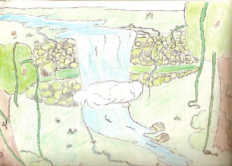 .... a water fall background