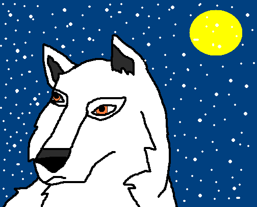 The Majestic white wolf