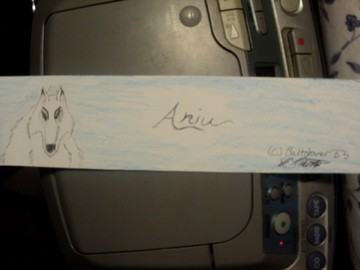 Aniu/White Wolf Bookmark