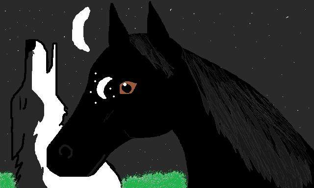 horse and wolf