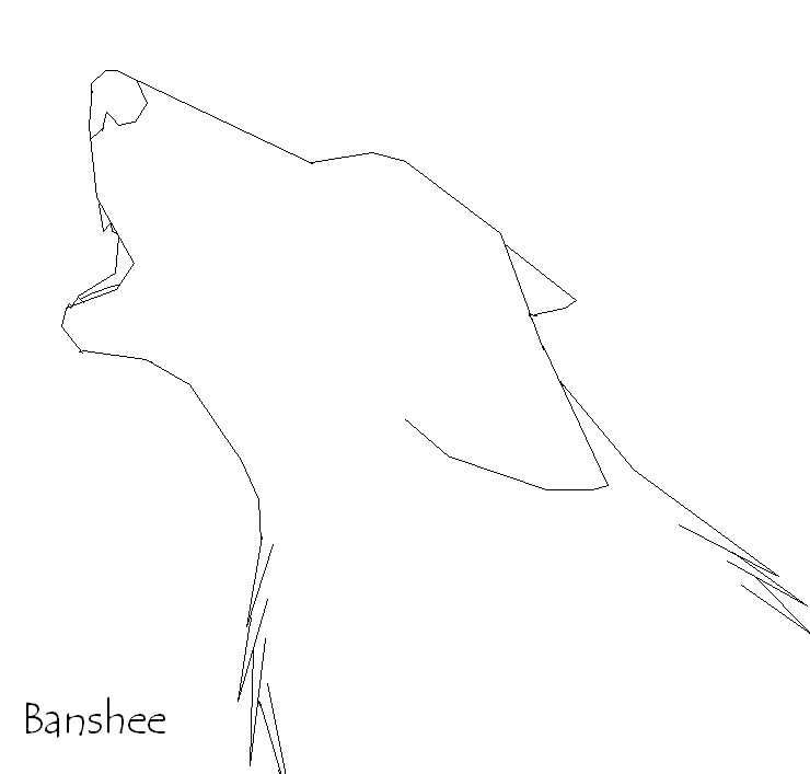 Howling Wolf Lineart