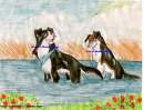 Jusper and Susie in water colour