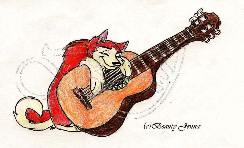 Jenna playing guitar