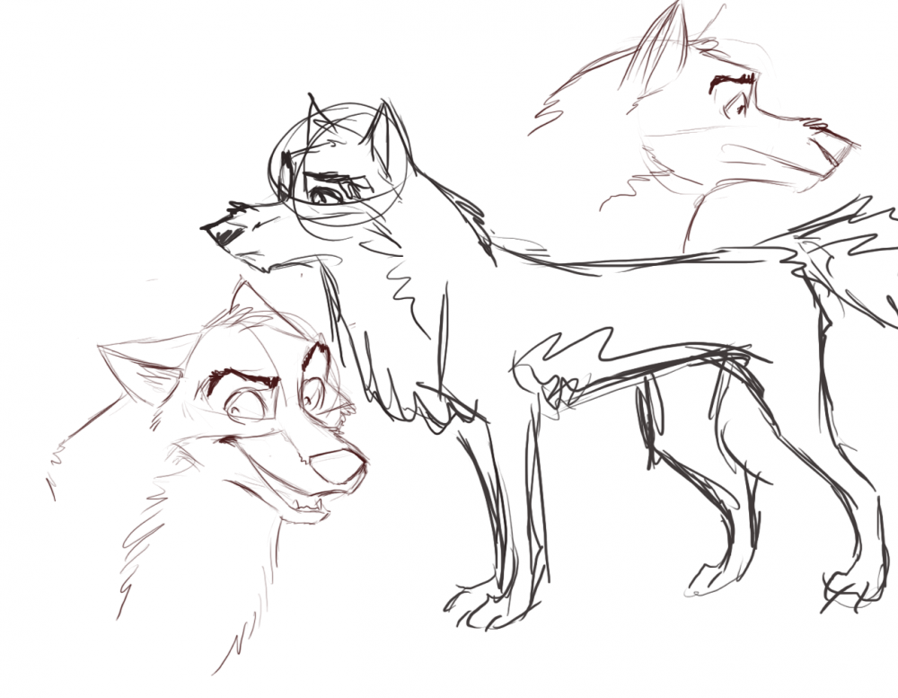 fast ugly sketches of Balto