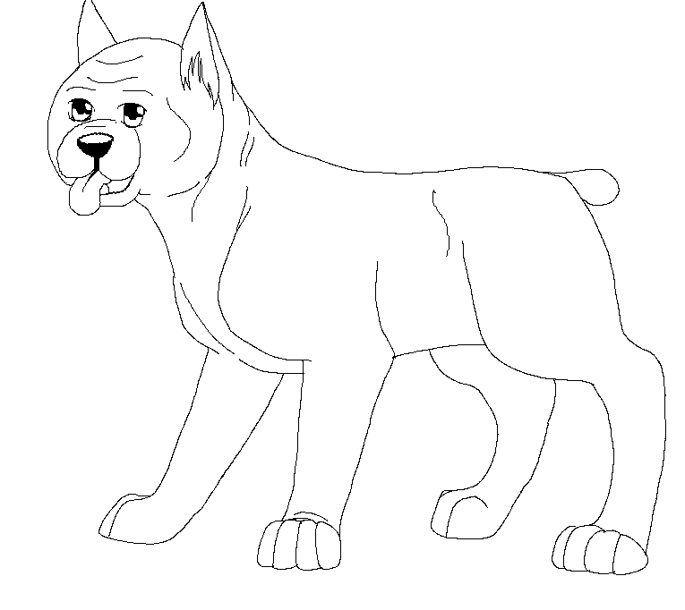 Pug Lineart