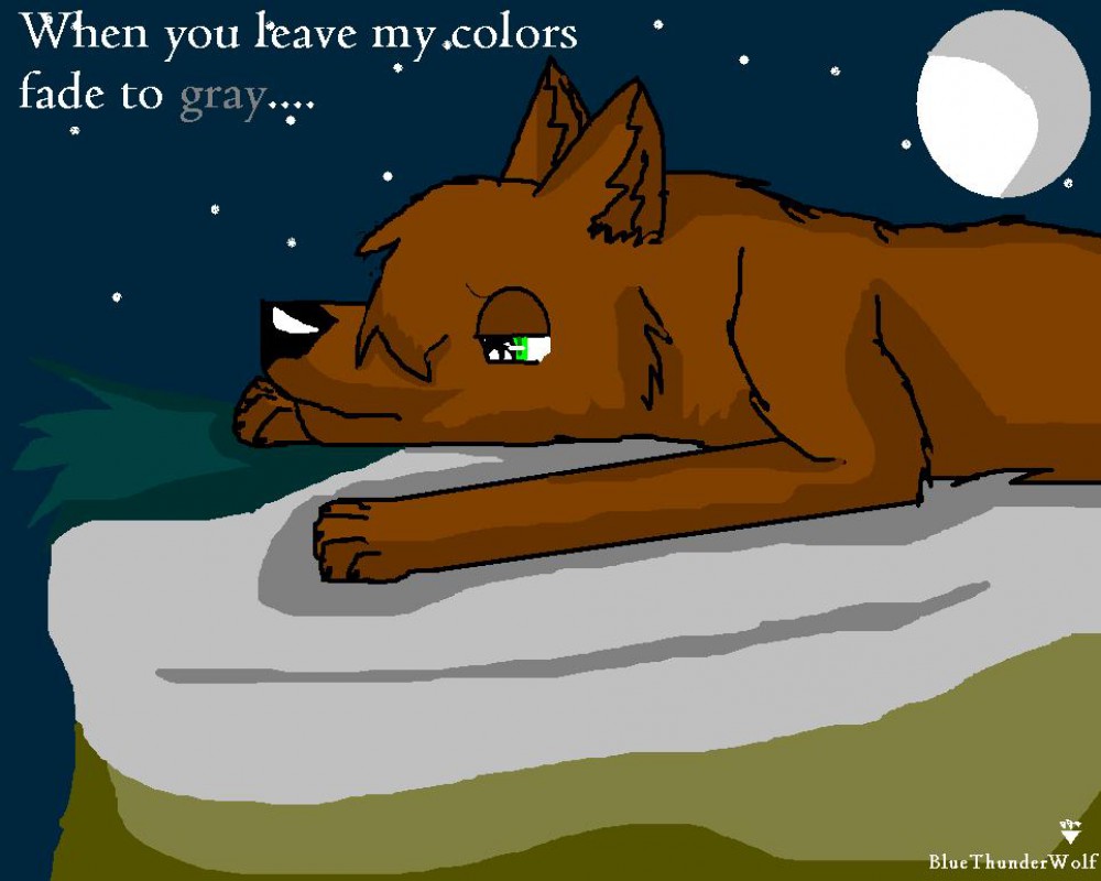 When You Leave My Colors Fade to Gray....
