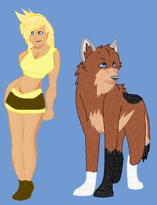 Luna human and wolf