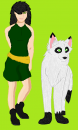 Kiwi human and wolf