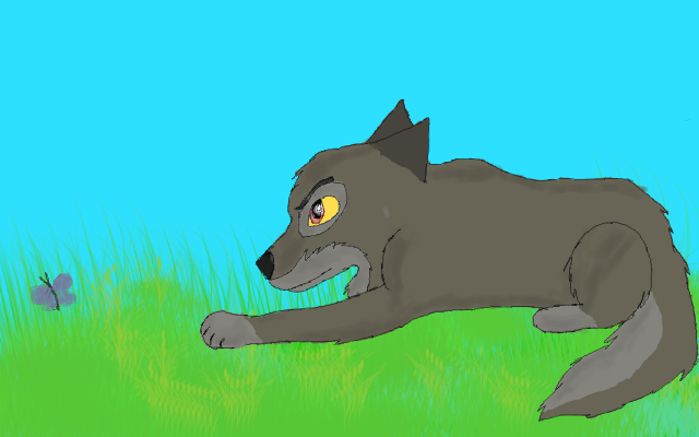 Puppy Balto hunting