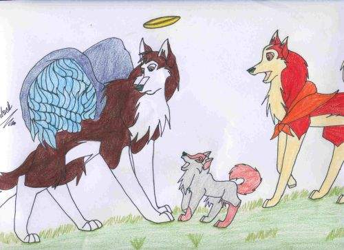 Kodi as a winged-wolfy-angel-type-thing!