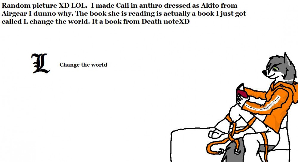 Cali anthro in Akito CosplayXD