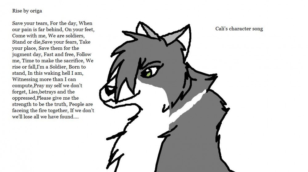 Cali's Char song Rise by Origa