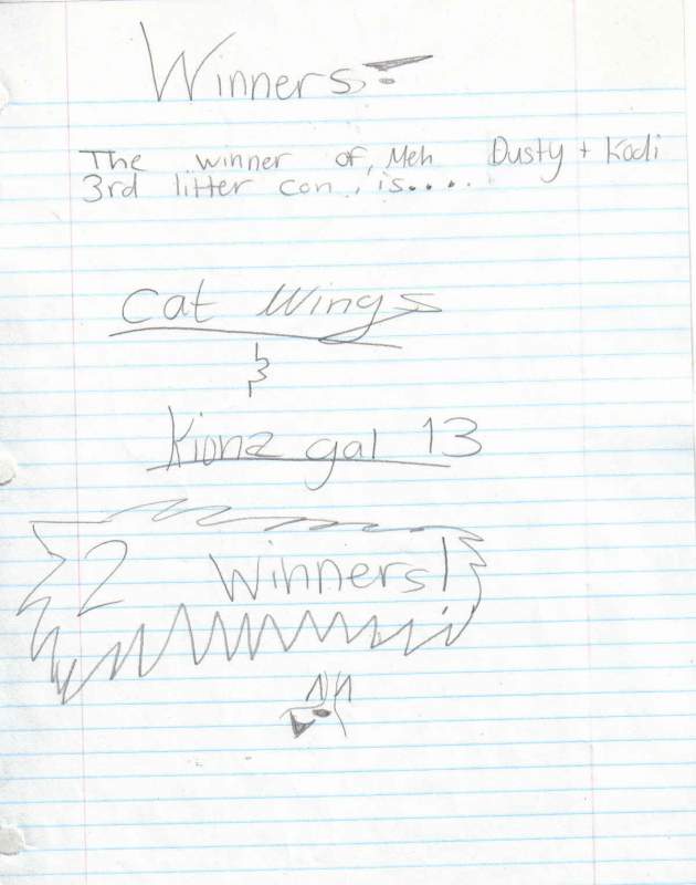 Winners Yay!