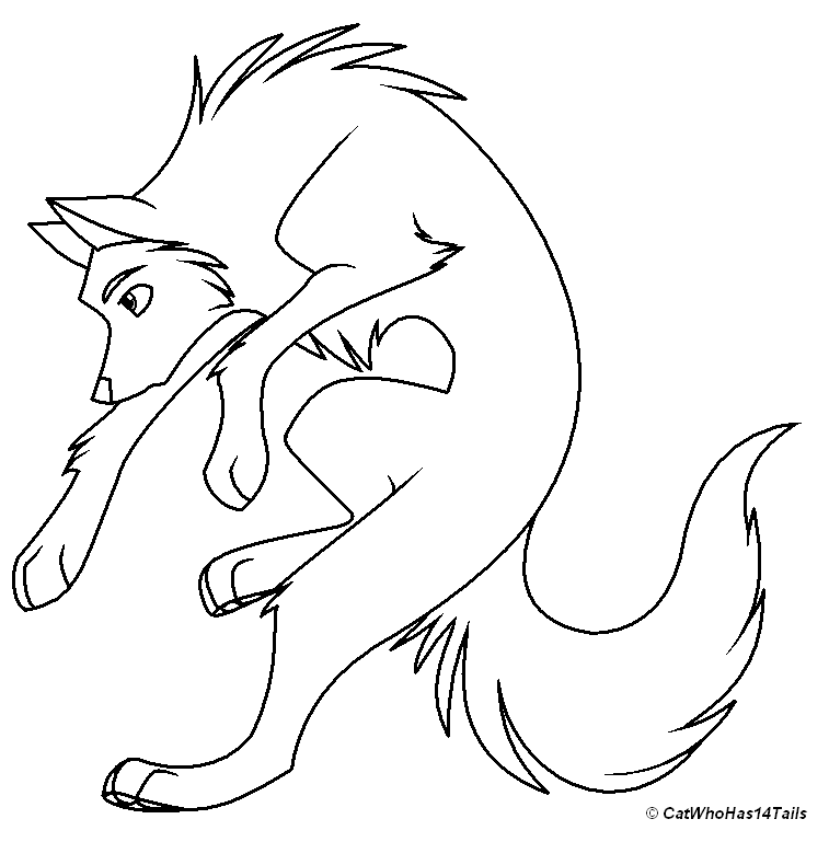 Wolf lineart