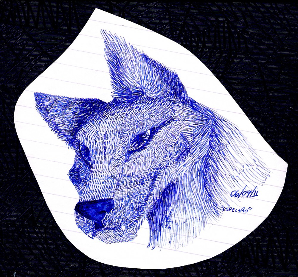 Inky wolf