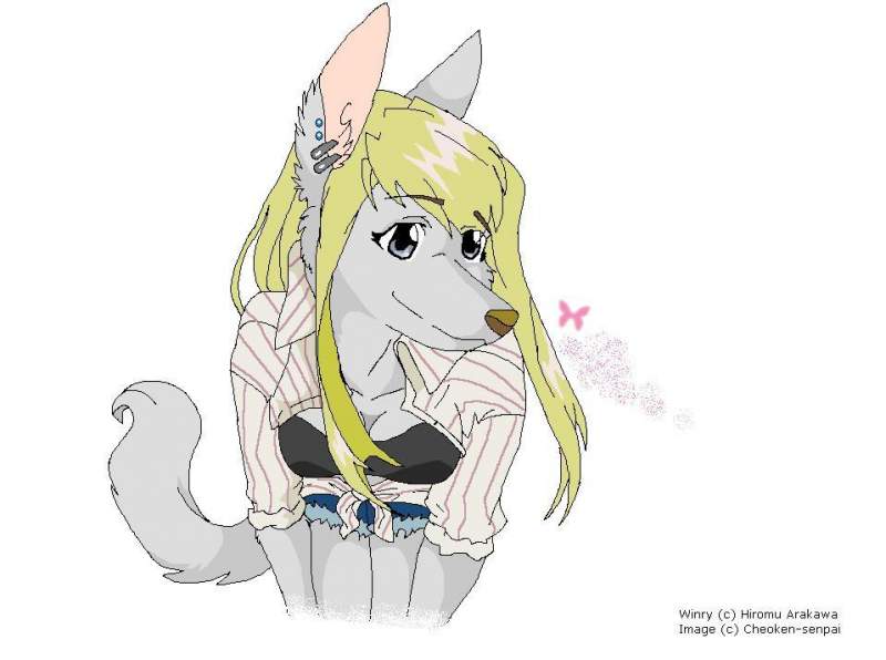 Winry with butterfly