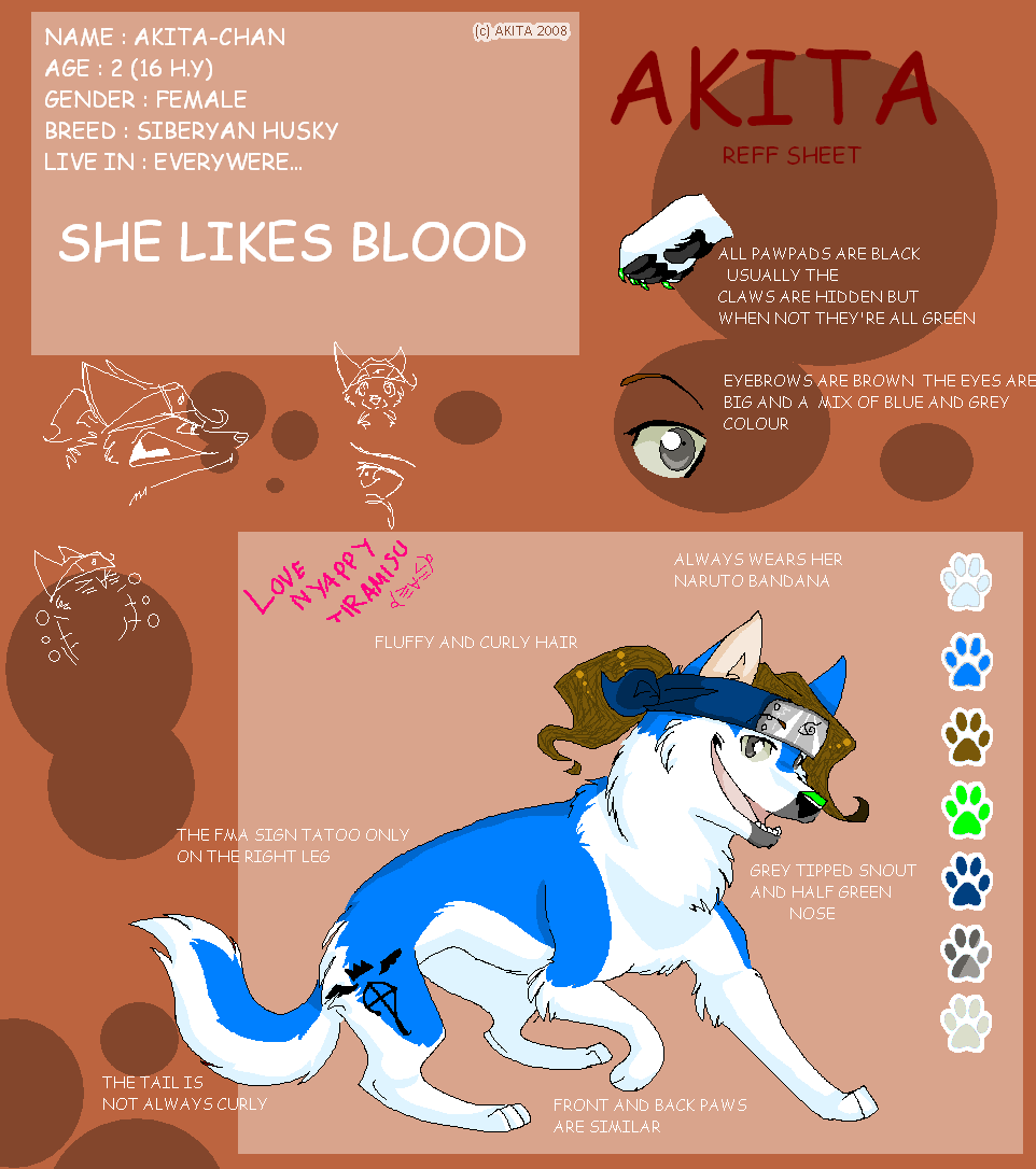 ::Akita reff sheet 08::