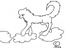 Sad female lineart (Walking on the clouds)