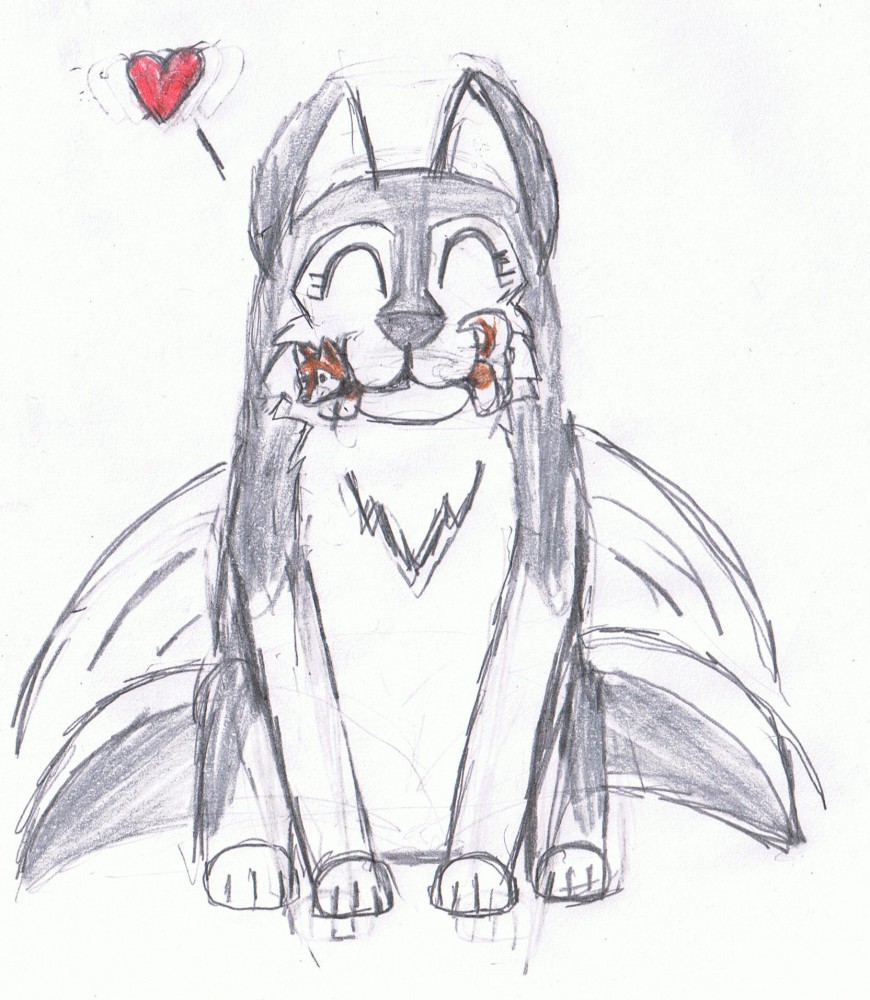 Dusty and a plushie