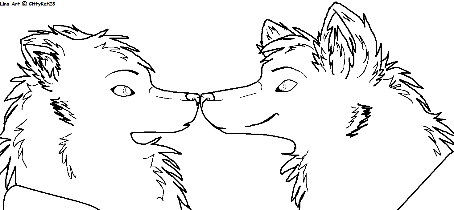 Couple Line art 