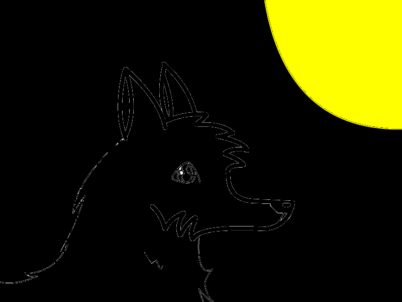 Moon and wolf